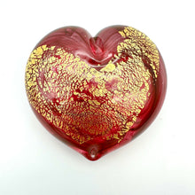 Load image into Gallery viewer, Large Hearts of Gold 23K Italian Gold Leaf - RUBY