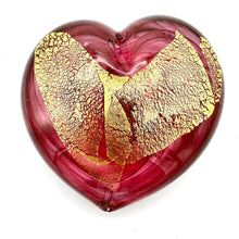 Load image into Gallery viewer, Large Hearts of Gold 23K Italian Gold Leaf - RUBY