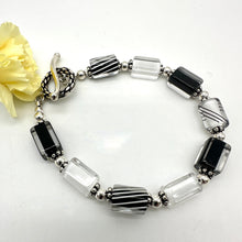 Load image into Gallery viewer, Handblown Cane Glass Bead and .925 Sterling Silver Bracelets