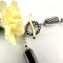Load image into Gallery viewer, Handblown Cane Glass Bead and .925 Sterling Silver Bracelets