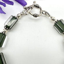 Load image into Gallery viewer, Handblown Cane Glass Bead and .925 Sterling Silver Bracelets