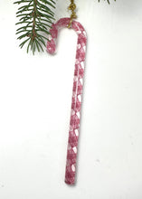 Load image into Gallery viewer, Large Handblown Filigree Art Glass Candy Cane – 6 Inches, Classic Zanfirico Collection