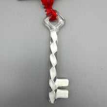 Load image into Gallery viewer, Santa's Magic Key, Handblown Filigree Glass Key