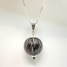Load image into Gallery viewer, Glass Blown Filigree Ribbon Hollow Pendant Necklaces