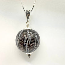Load image into Gallery viewer, Glass Blown Filigree Ribbon Hollow Pendant Necklaces