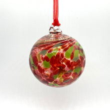 Load image into Gallery viewer, Blown Swirled Glass Christmas Balls, Medium & Small Size