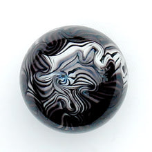 Load image into Gallery viewer, Handblown Glass Small Damascus Marbles - BLACK/WHITE