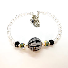 Load image into Gallery viewer, Designer Line: Single Hollow Filigree Bead Necklaces - BLK & WHT