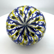 Load image into Gallery viewer, Ribbon Mirage Glass Marbles - BLACK/WHITE/YELLOW/BLUE