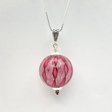 Load image into Gallery viewer, Glass Blown Filigree Ribbon Hollow Pendant Necklaces