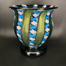 Load image into Gallery viewer, Blown Glass Green Ribbon Stardust Bowl