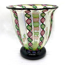 Load image into Gallery viewer, Blown Glass Gold Ribbon Stardust Bowl