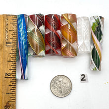 Load image into Gallery viewer, Glass Cane for Making Icicles and Stringers, Dichroic and Aventurine Stardust