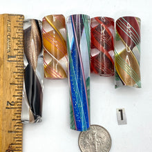Load image into Gallery viewer, Glass Cane for Making Icicles and Stringers, Dichroic and Aventurine Stardust