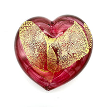 Load image into Gallery viewer, Large Hearts of Gold 23K Italian Gold Leaf - RUBY
