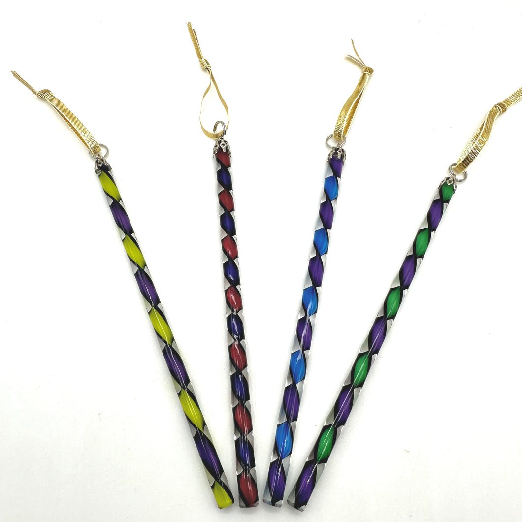 Art Glass Icicles Filigree/Ribbon - HARLEQUIN MIX