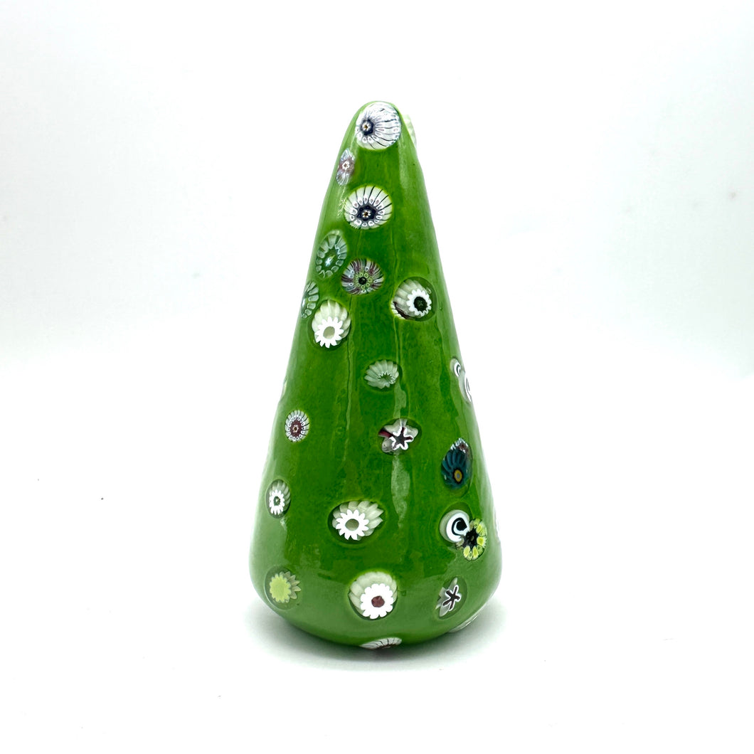 Millefiore Tree Paperweights - Green Christmas Magic, Small, Medium, Large