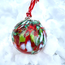 Load image into Gallery viewer, Blown Swirled Glass Christmas Balls, Medium &amp; Small Size
