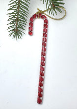 Load image into Gallery viewer, Large Handmade Art Glass Candy Cane – 6 Inches, Classic Christmas Mix
