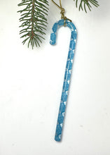 Load image into Gallery viewer, Large Handblown Filigree Art Glass Candy Cane – 6 Inches, Classic Zanfirico Collection
