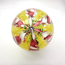 Load image into Gallery viewer, Glass Blown Filigree Ribbon Crown Core Marbles - AQUA/WHITE/PINK/BLACK
