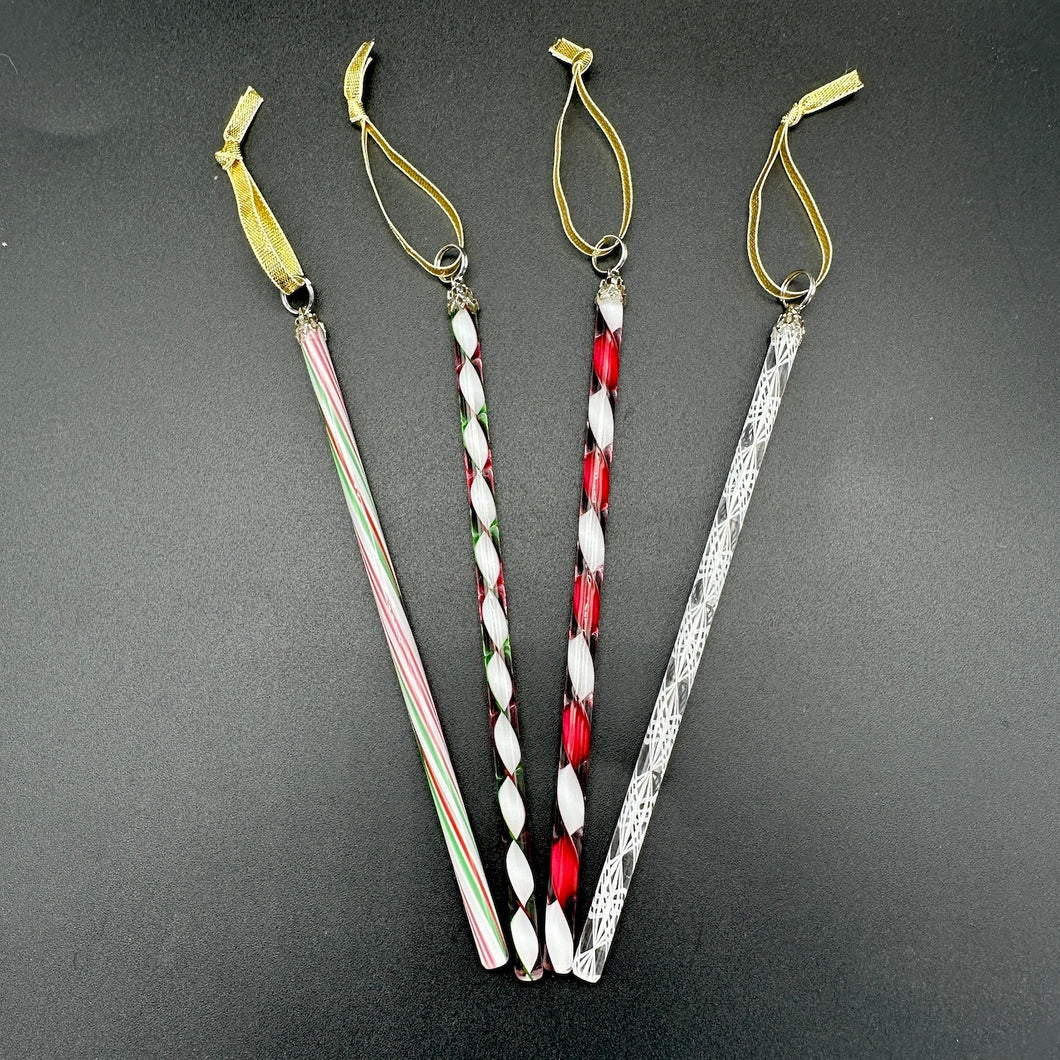 Art Glass Icicles Filigree/Ribbon - CHRISTMAS MIX