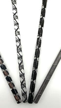 Load and play video in Gallery viewer, Art Glass Icicles Filigree/Ribbon - BLACK/GOLD
