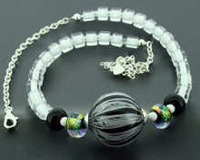 Load image into Gallery viewer, Designer Line: Single Hollow Filigree Bead Necklaces - BLK &amp; WHT
