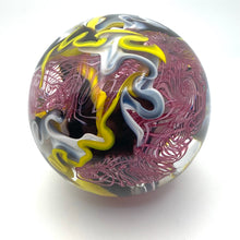 Load image into Gallery viewer, Hand Blown Mutant Brain Glass Marbles - PINK/YELLOW/BLACK/WHITE
