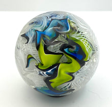 Load image into Gallery viewer, Hand Blown Mutant Brain Glass Marbles - WHITE/AQUA/YELLOW/BLACK
