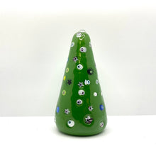 Load image into Gallery viewer, Medium Millifiore Tree Paperweights, Hand Blown Glass, Green
