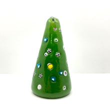 Load image into Gallery viewer, Hand Blown Glass Medium Millifiore Tree Paperweights, Green
