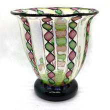 Load image into Gallery viewer, Blown Glass Gold Ribbon Stardust Bowl
